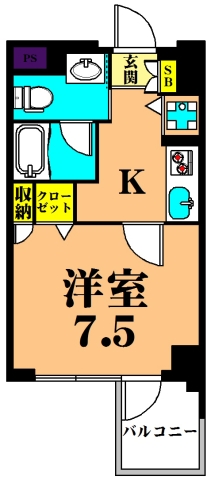 プライマル大井仙台坂 504号室 間取り