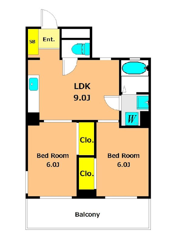 パークサイド竹虎 405号室 間取り