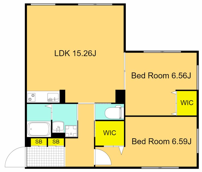 エルファーロ大井町 404号室 間取り