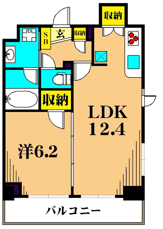 プライマル大森 804号室 間取り