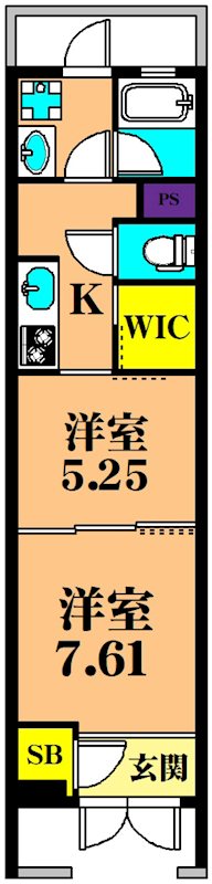 Kukuna Omori 102号室 間取り