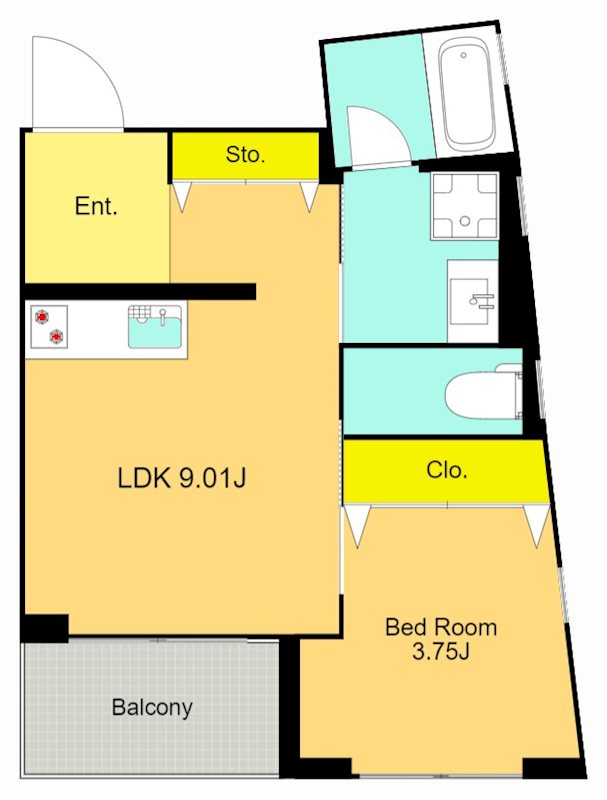 Kukuna Omori (ククナ　オオモリ） 301号室 間取り
