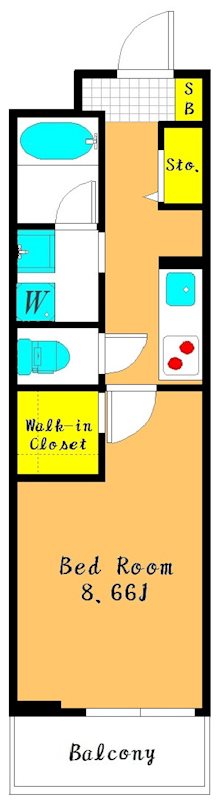 Kukuna Omori (ククナ　オオモリ） 204号室 間取り