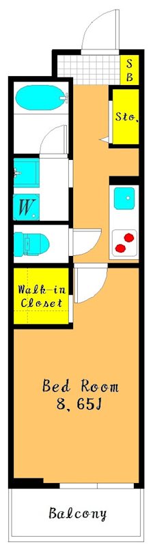 Kukuna Omori (ククナ　オオモリ） 202号室 間取り