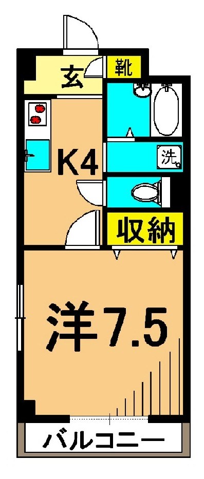 チャペルヒル東大井 102号室 間取り