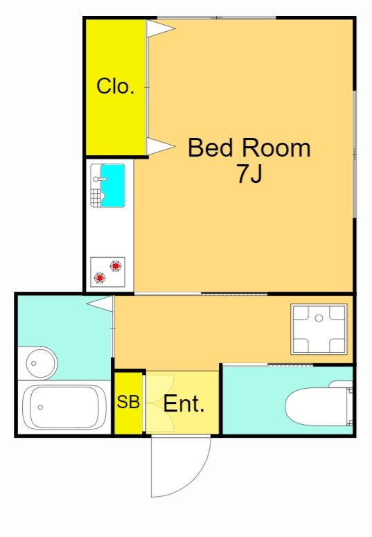 きらく荘 103号室 間取り
