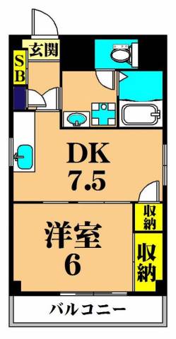 リバティー大井 201号室 間取り