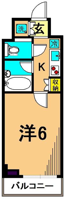 ルーブル品川西大井 405号室 間取り