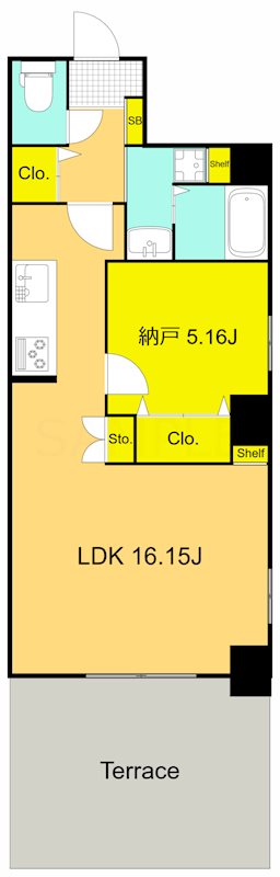 LARGO  102号室 間取り