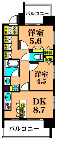 グレイスコート大森海岸   間取り図