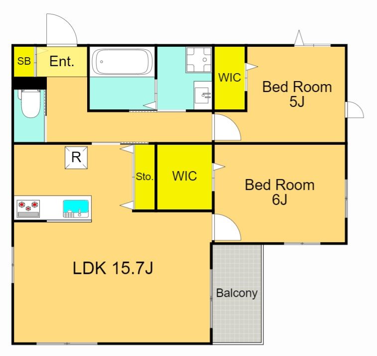 アリル 201号室 間取り