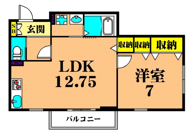 グランツラウム創美舎Ⅰ 202号室 間取り