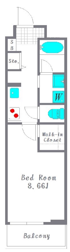 Kukuna Omori  305号室 間取り