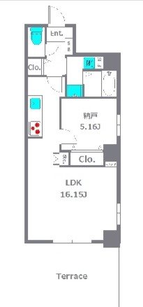 LARGO  102号室 間取り