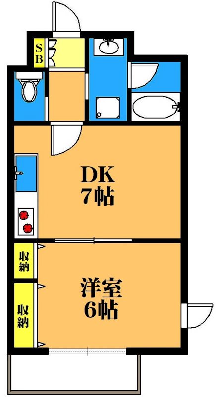 WELL House　東大井 A102号室 間取り