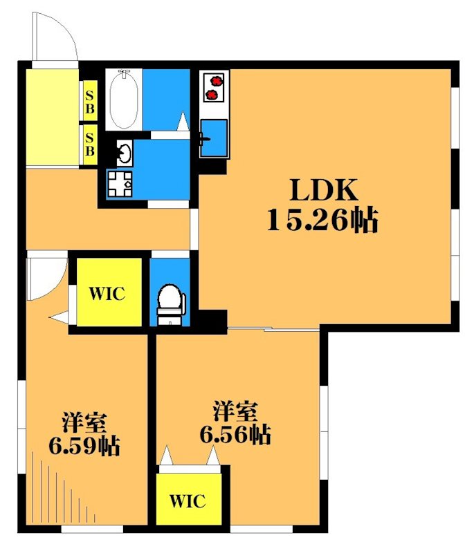 エルファーロ大井町 404号室 間取り