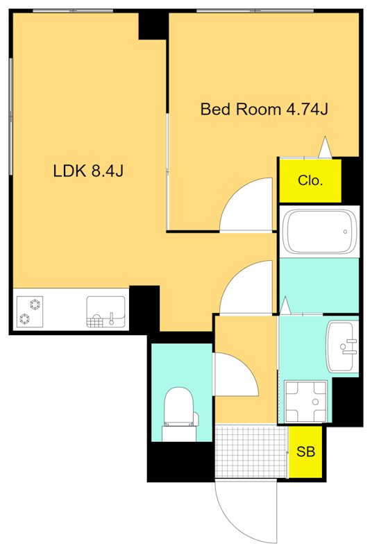 エルファーロ大井町 201号室 間取り