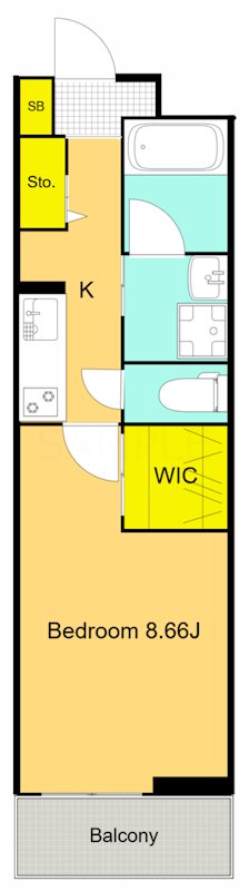 Kukuna Omori  202号室 間取り