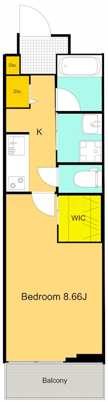 Kukuna Omori 305号室 間取り