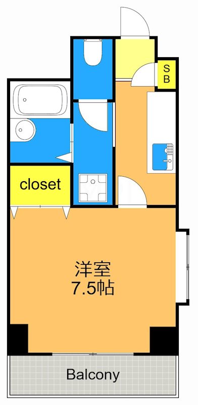 チャペルヒル東大井 301号室 間取り