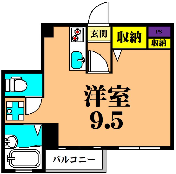 ステラK 4B号室 間取り
