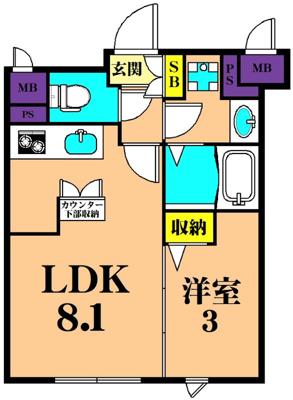 AGRATIO品川大井 204号室 間取り