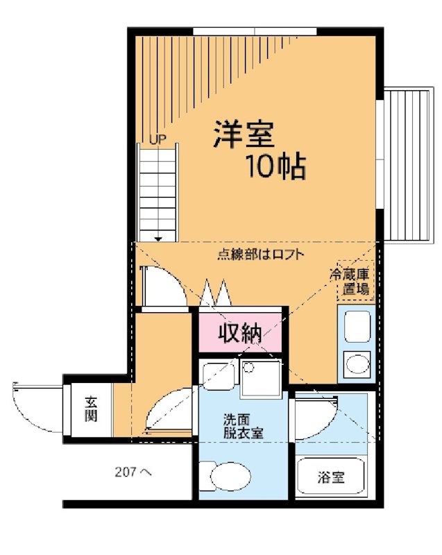 カスティーロ仲六郷 107号室 間取り