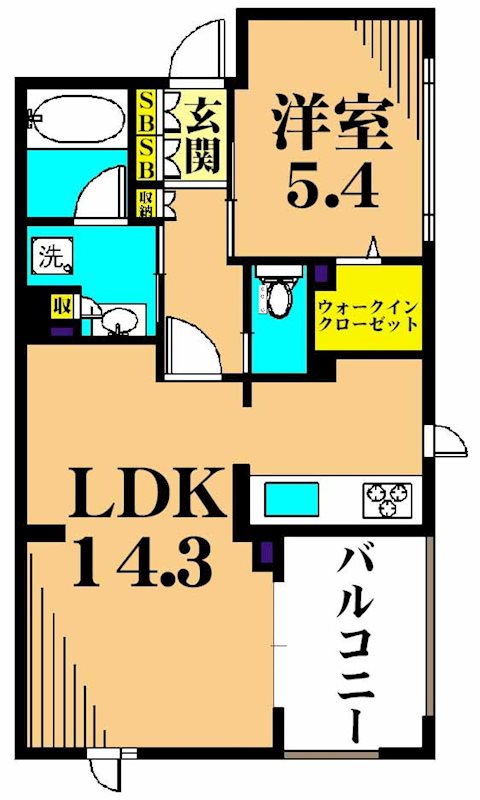 オアージュ大井  207号室 間取り