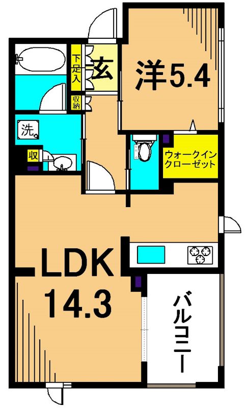 オアージュ大井  207号室 間取り