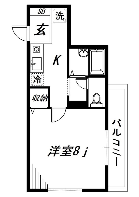 パークヒルズ武蔵小山 204号室 間取り