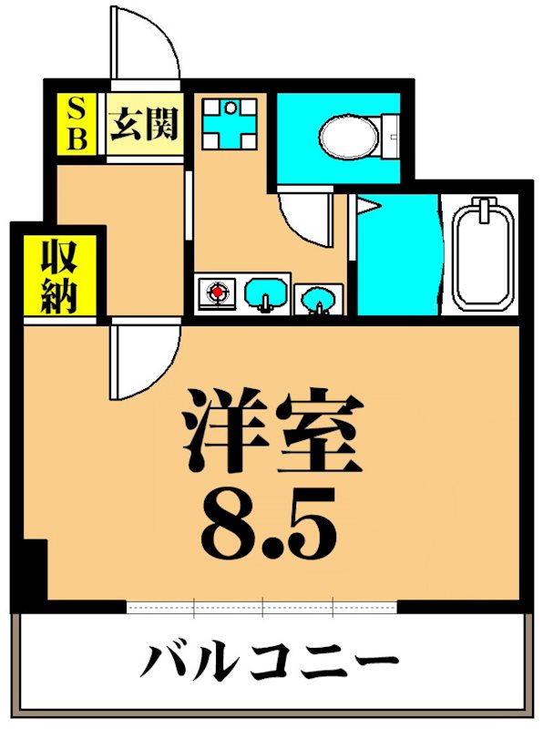 リバーフロント南大井 405号室 間取り