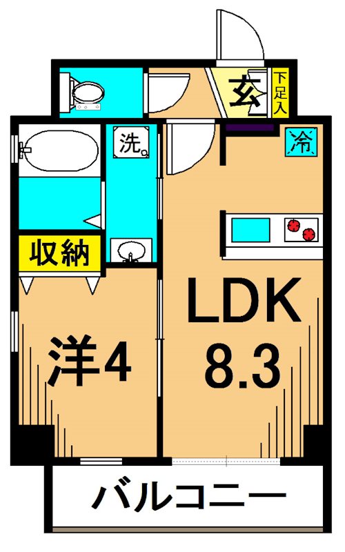 KARNA大井町 302号室 間取り