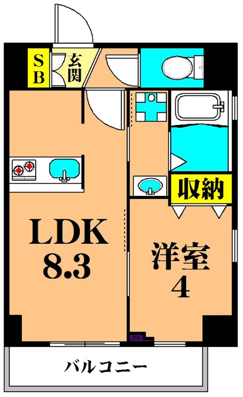 カーナ大井町  302号室 間取り