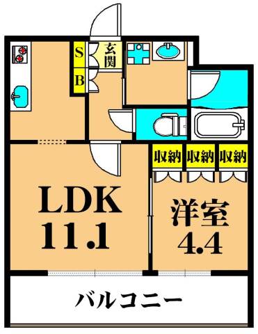 フレンシア南品川 102号室 間取り