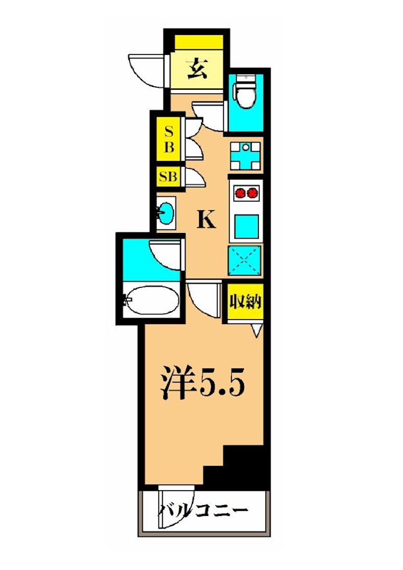 ORSUS OIMACHI 601号室 間取り