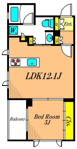 オアージュ大井 205号室 間取り