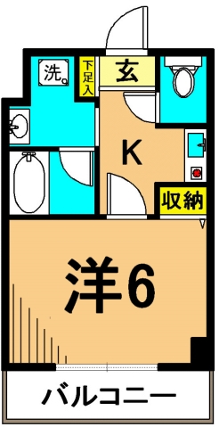 アミーゴ仲六郷 413号室 間取り