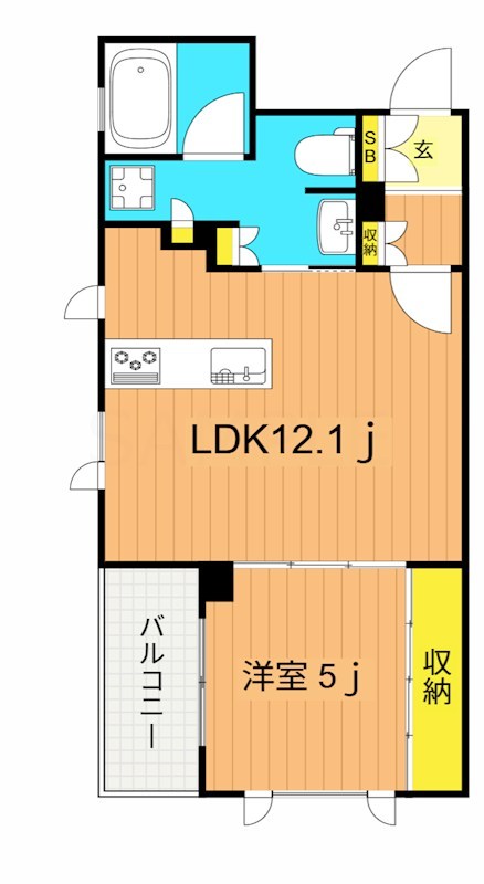 オアージュ大井 205号室 間取り