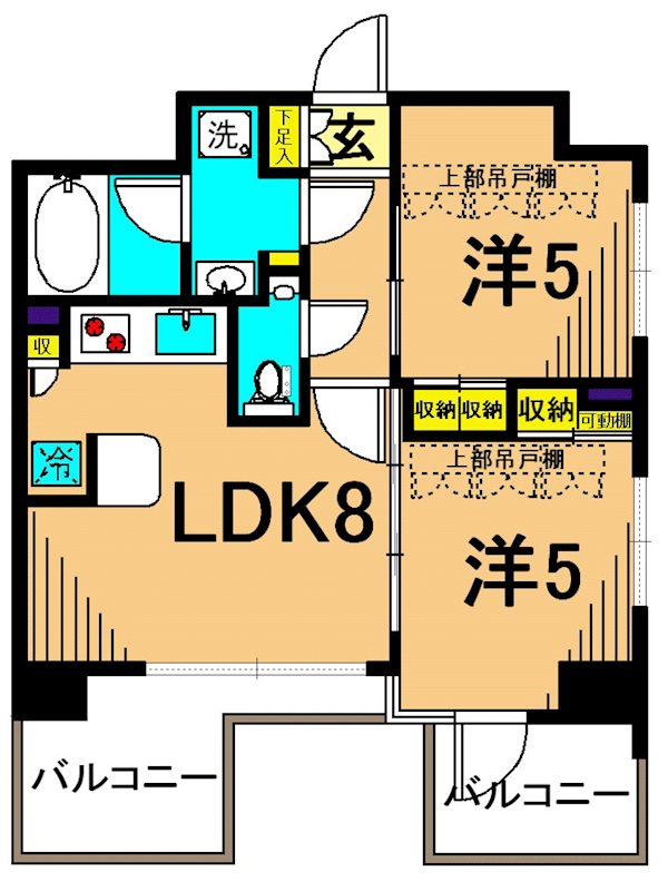 エステムプラザ品川大井町クリスタルヒルズ 1202号室 間取り