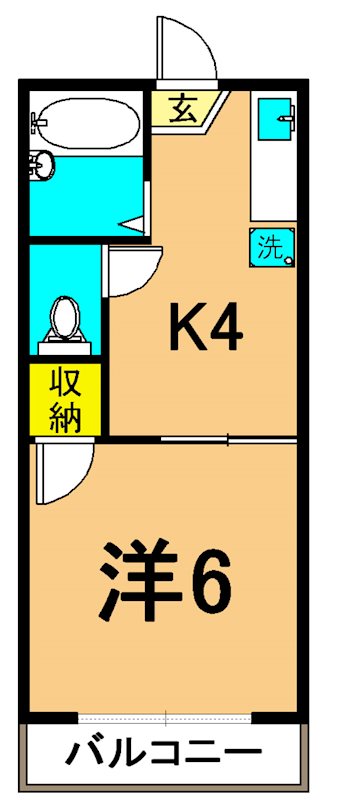 タウンハウスツクモ 202号室 間取り