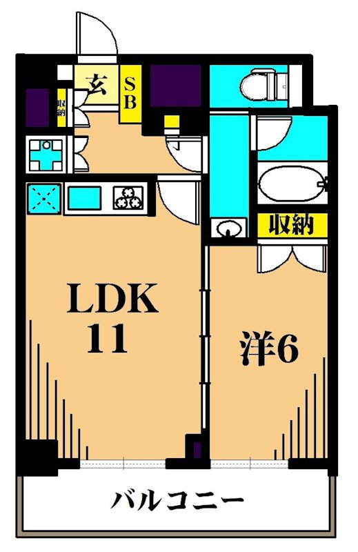プライマル大森 701号室 間取り