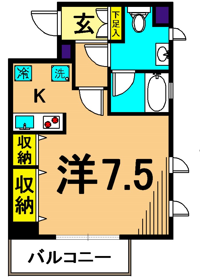 WELL House　東大井 D202号室 間取り