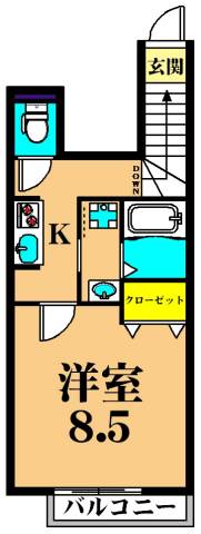 ALLURE仲六郷  202号室 間取り