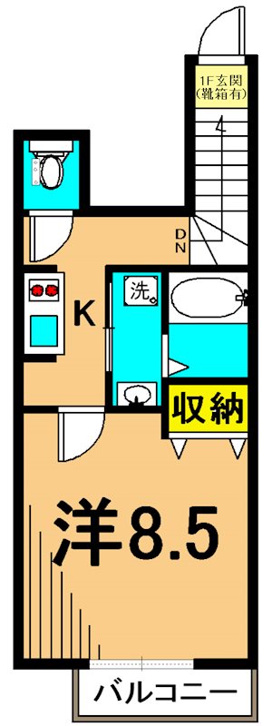 ALLURE仲六郷  202号室 間取り