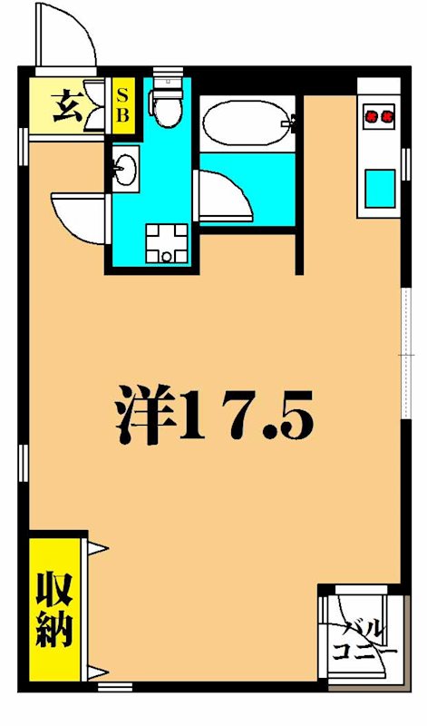 Corridor  201号室 間取り