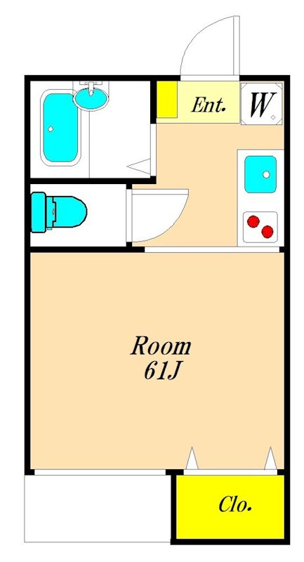 プライム大森鹿島 103号室 間取り