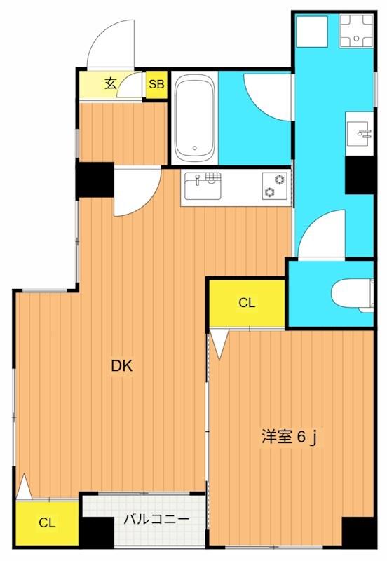 湯建大森北ビル 201号室 間取り