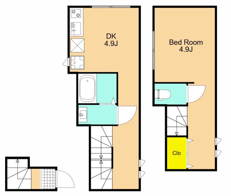 大井町AP  201号室 間取り