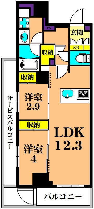 エル・セレーノ品川西大井 701号室 間取り