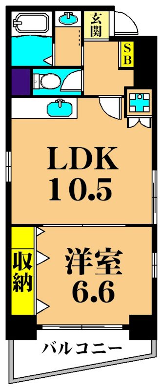 ルネス大井  401号室 間取り